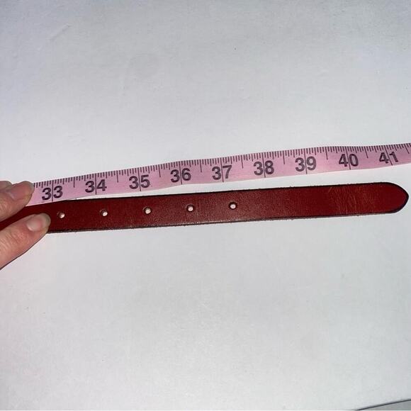 Timberland Brown Leather Skinny Belt Vintage Y2K Unisex Womens Large - Picture 7 of 7